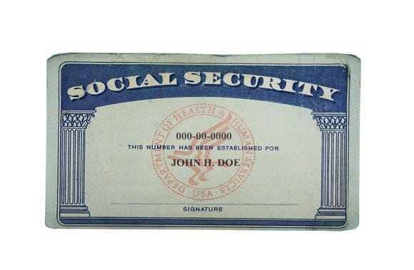 fake social security cards